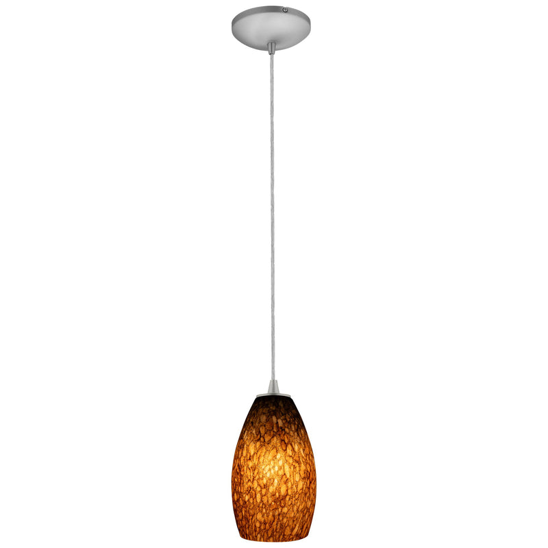 Champagne Cable Mini Pendant in Brushed Steel
