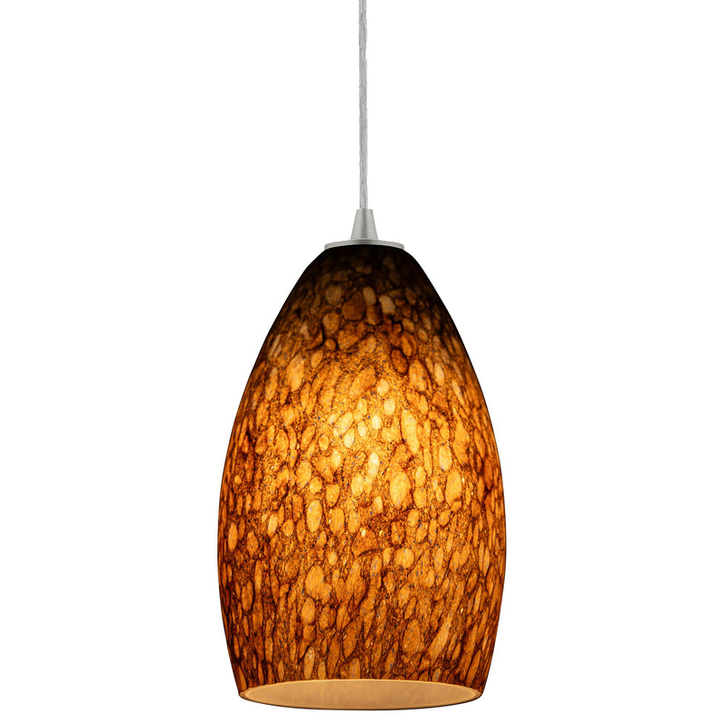 Champagne Cable Mini Pendant in Brushed Steel