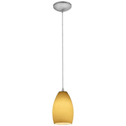 Champagne Cable Mini Pendant in Brushed Steel