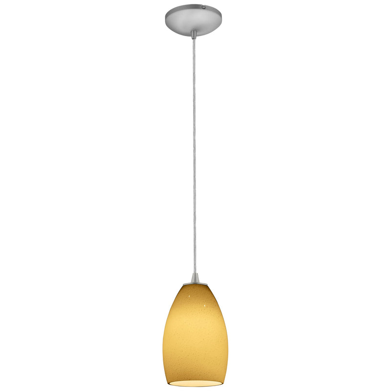 Champagne Cable Mini Pendant in Brushed Steel