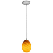 Brandy Firebird Cable Mini Pendant in Brushed Steel