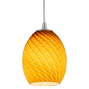 Brandy Firebird Cable Mini Pendant in Brushed Steel