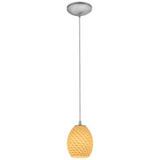 Brandy Firebird Cable Mini Pendant in Brushed Steel