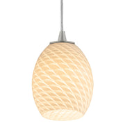 Brandy Firebird Cable Mini Pendant in Brushed Steel
