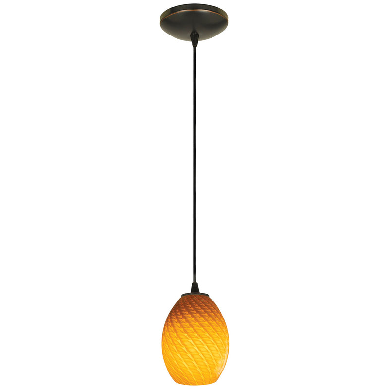 Brandy Firebird Cable Mini Pendant in Oil Rubbed Bronze