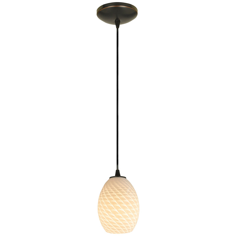 Brandy Firebird Cable Mini Pendant in Oil Rubbed Bronze