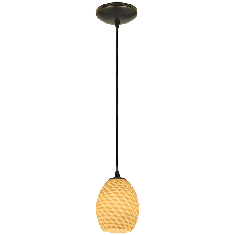 Brandy Firebird Cable Mini Pendant in Oil Rubbed Bronze