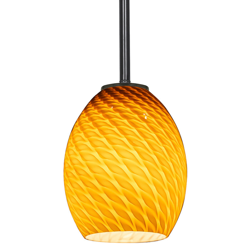 Brandy Firebird Stem Mini Pendant in Oil Rubbed Bronze