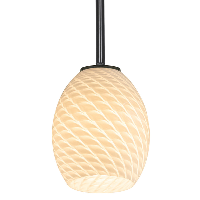 Brandy Firebird Stem Mini Pendant in Oil Rubbed Bronze