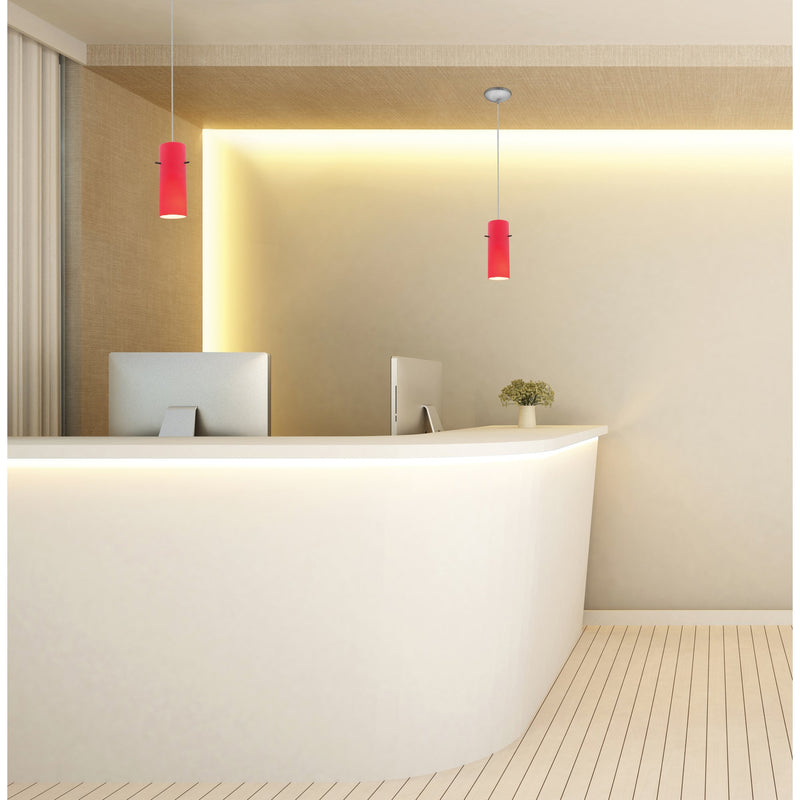 Cylinder Cable Mini Pendant in Brushed Steel