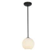 Japanese Lantern Stem Mini Pendant in Oil Rubbed Bronze