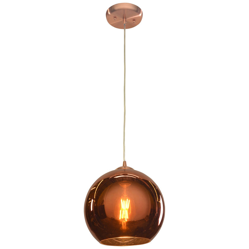 Glow 10" Pendant in Brushed Copper