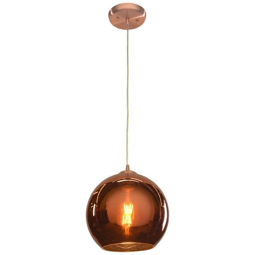 Glow 10" Pendant in Brushed Copper