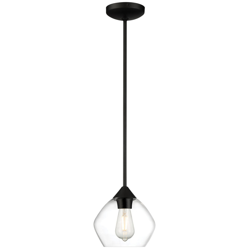 Vintage LED Pendant in Matte Black