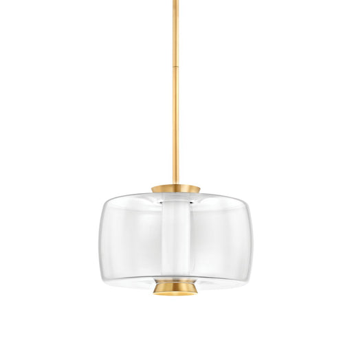 Beau 15" Pendant in Aged Brass