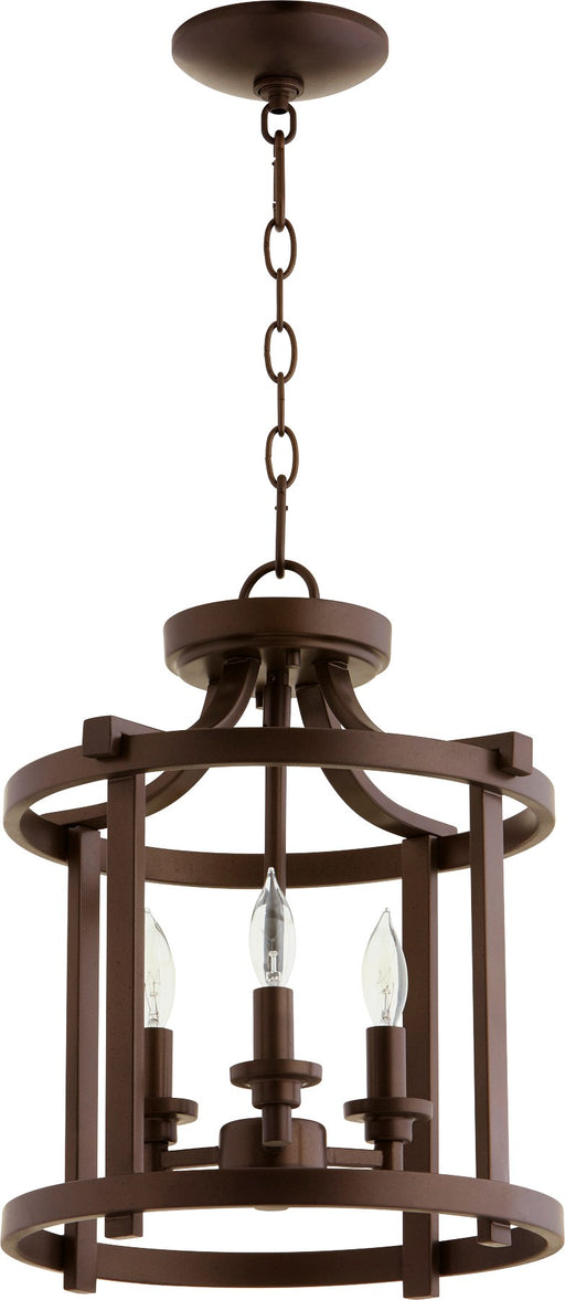Lancaster 13" 3 Light Semi-Flush Mount in Oiled Bronze