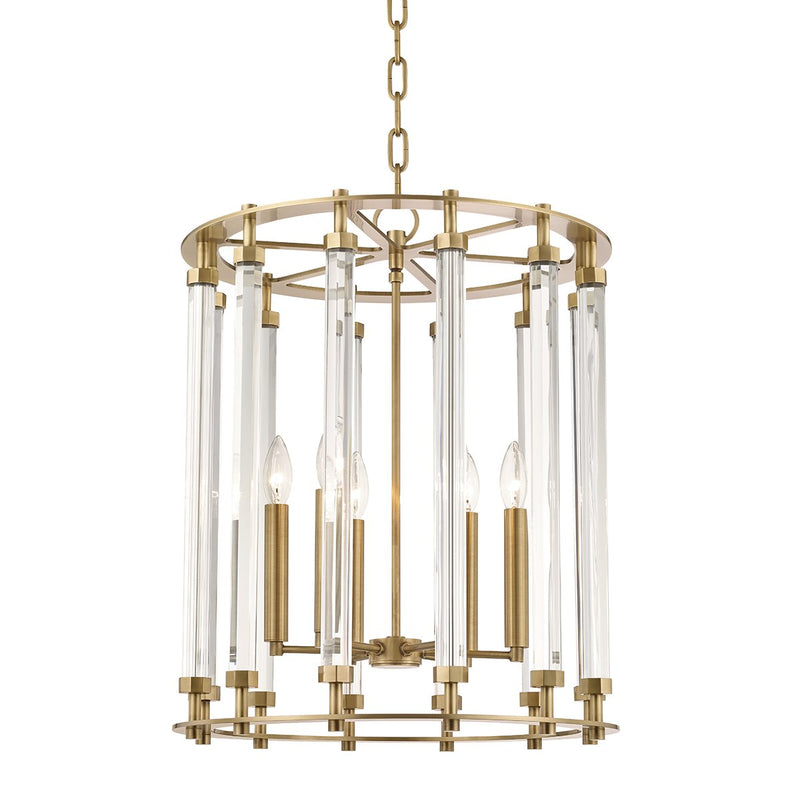Haddon 6-Light Chandelier in Aged Brass