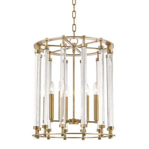 Haddon 6-Light Chandelier in Aged Brass