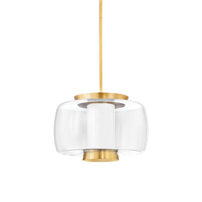 Beau 20" Pendant in Aged Brass