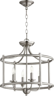 Rossington 18" 4 Light Semi-Flush Mount in Satin Nickel
