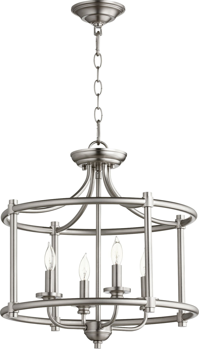 Rossington 18" 4 Light Semi-Flush Mount in Satin Nickel