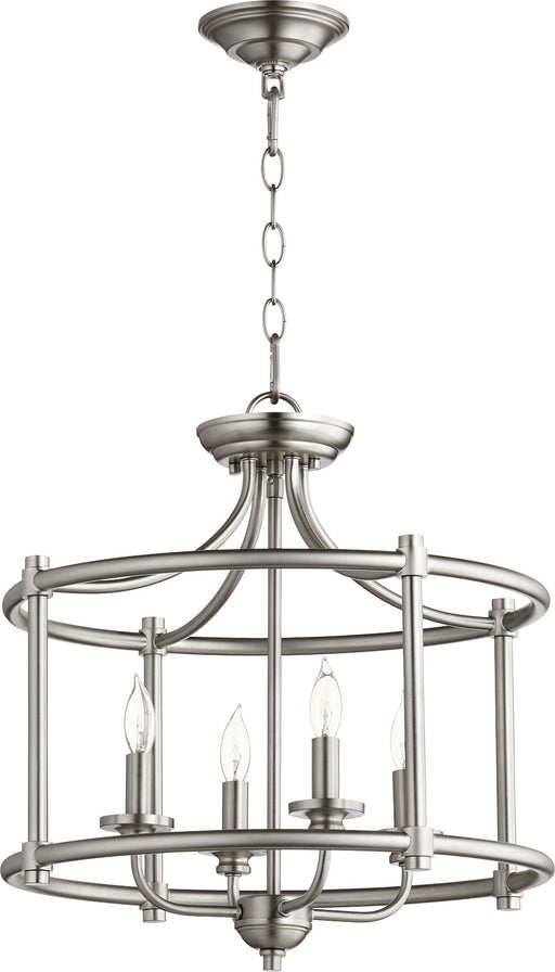 Rossington 18" 4 Light Semi-Flush Mount in Satin Nickel