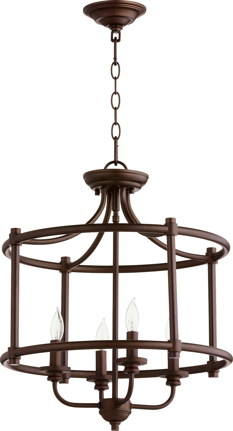 Rossington 18" 4 Light Semi-Flush Mount in Oiled Bronze