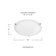 Alan 3-Light Flush Mount in Multiple Finishes