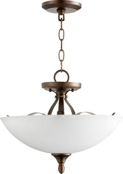 Jardin 15" 3 Light Semi-Flush Mount in Oiled Bronze