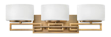 Lanza Three Light Vanity in Brushed Bronze