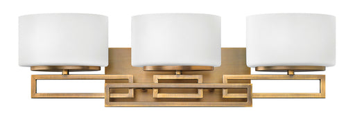 Lanza Three Light Vanity in Brushed Bronze