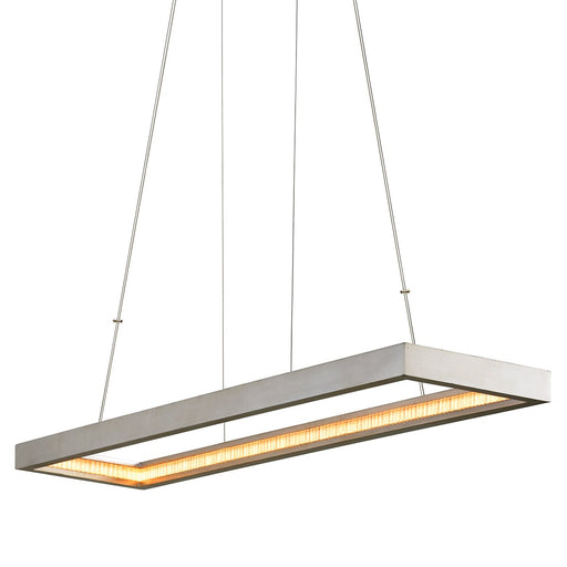 Jasmine Linear Pendant in Silver Leaf