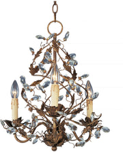 Elegante 18.5" 3 Light Chandelier in Etruscan Gold