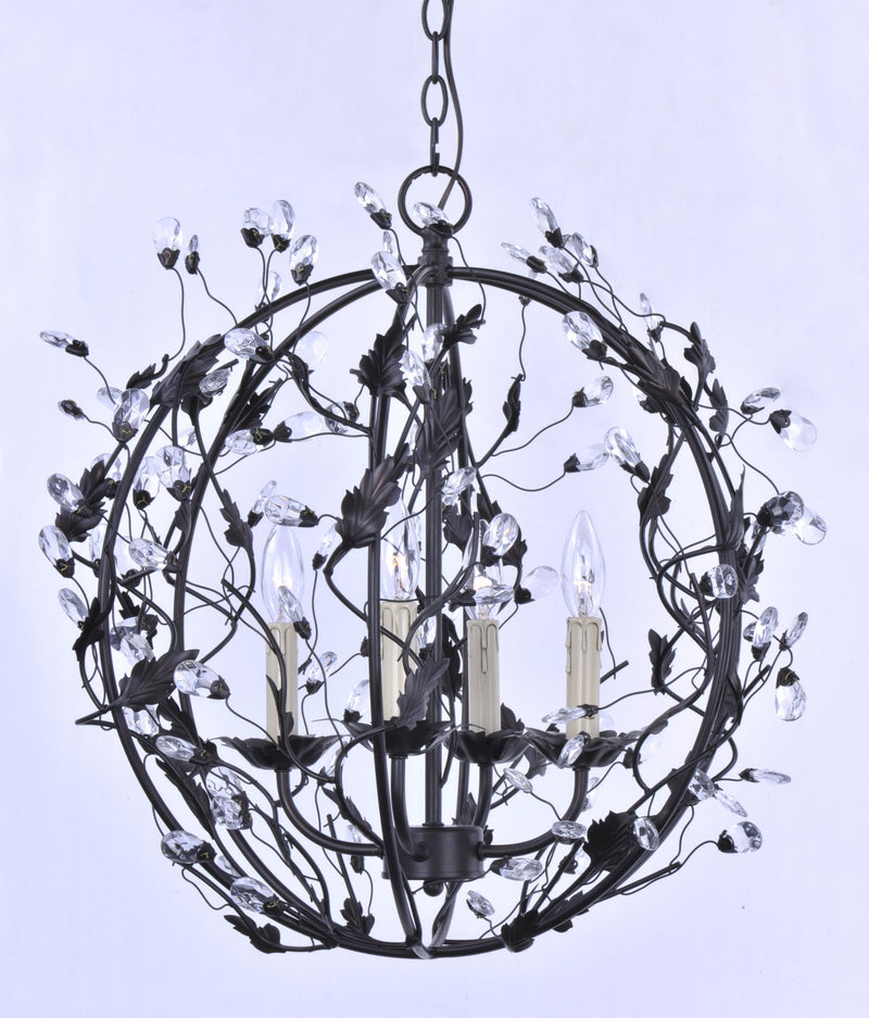 Elegante 18.5" 3 Light Chandelier in Oil Rubbed Bronze