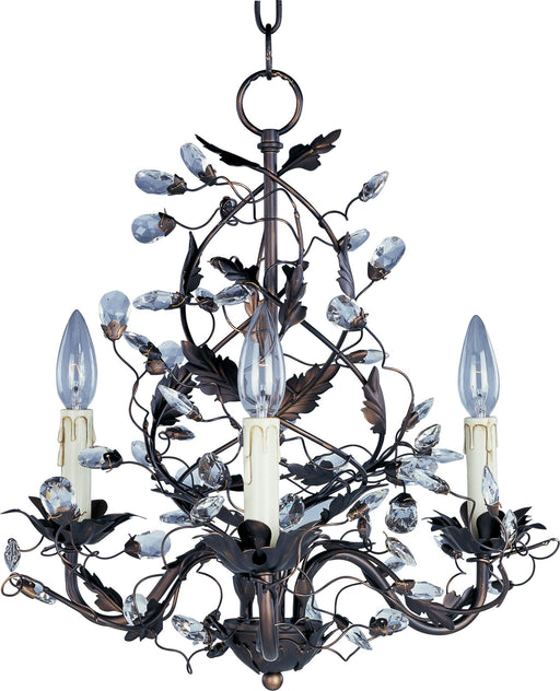 Elegante 18.5" 3 Light Chandelier in Oil Rubbed Bronze