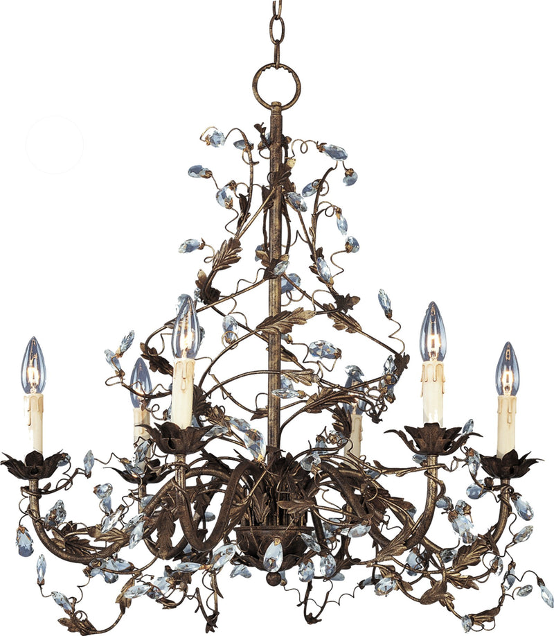 Elegante 6 Light Chandelier in Oil Rubbed Bronze