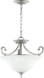 Bryant 17.5" 3 Light Semi-Flush Mount in Classic Nickel