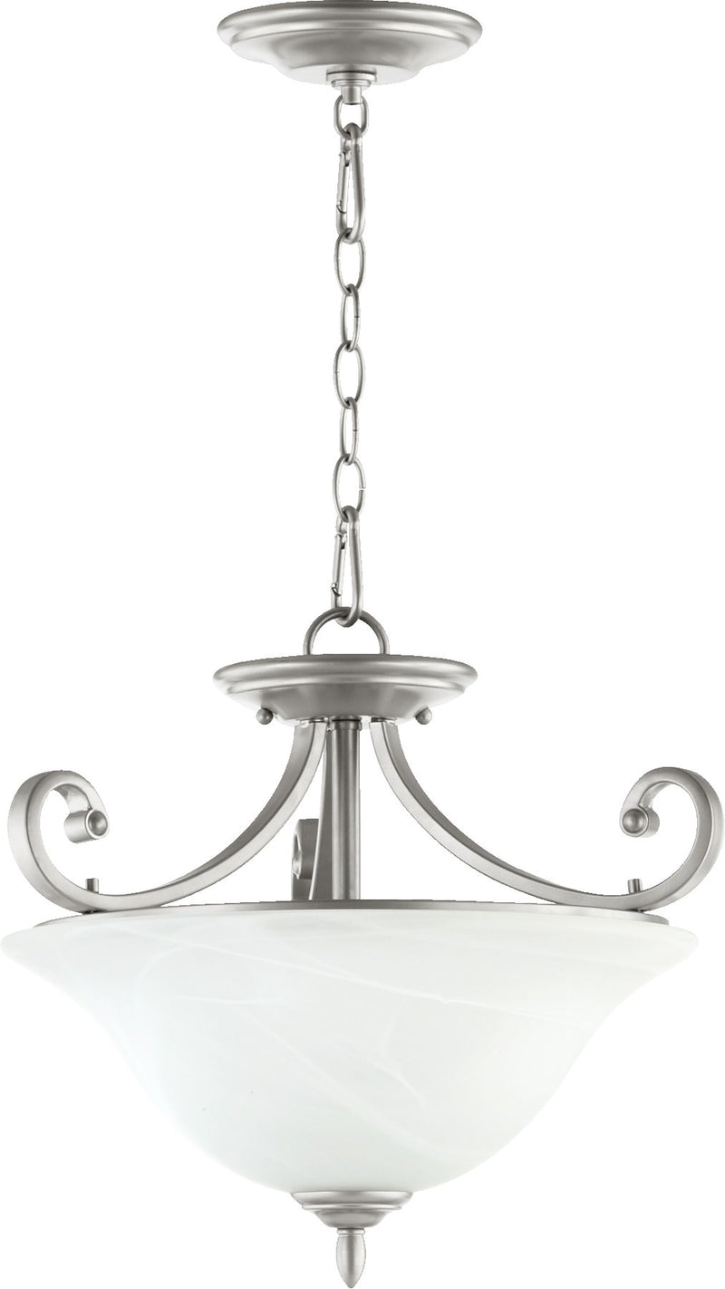 Bryant 17.5" 3 Light Semi-Flush Mount in Classic Nickel