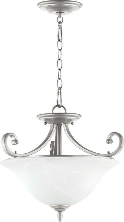 Bryant 17.5" 3 Light Semi-Flush Mount in Classic Nickel