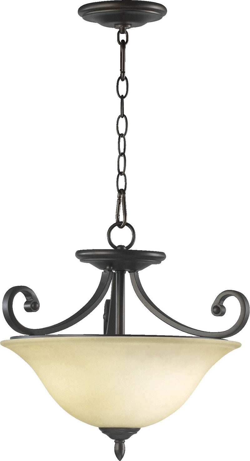 Bryant 17.5" 3 Light Semi-Flush Mount in Oiled Bronze