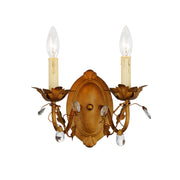 Elegante 2 Light Wall Sconce in Etruscan Gold