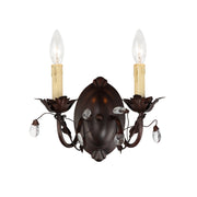 Elegante 2 Light Wall Sconce in Oil Rubbed Bronze