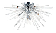 Polaris 8 Light Flush Mount in Polished Chrome