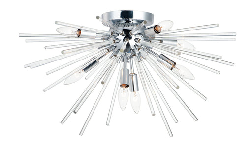Polaris 8 Light Flush Mount in Polished Chrome