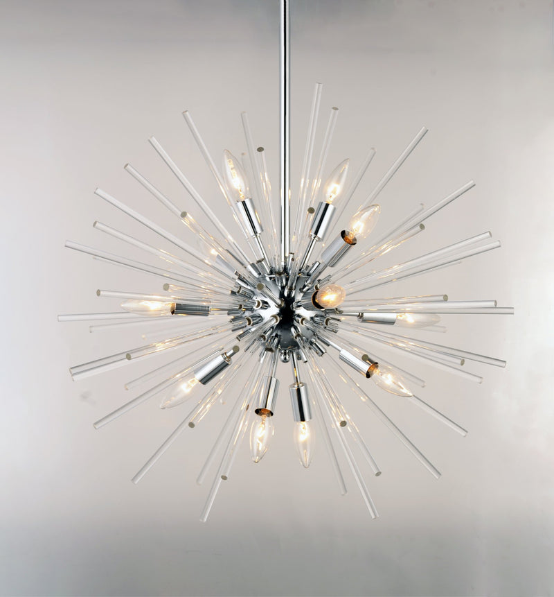 Polaris 12 Light Chandelier in Polished Chrome