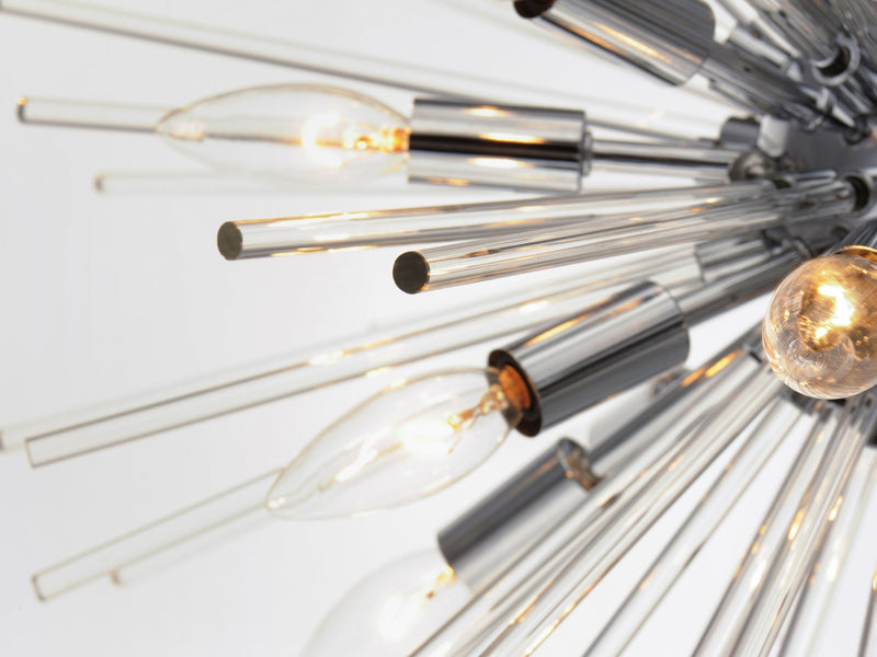 Polaris 16 Light Low Profile Chandelier in Polished Chrome