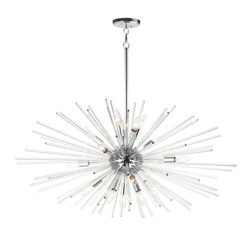 Polaris 16 Light Low Profile Chandelier in Polished Chrome