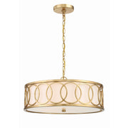 Graham 6 Light 18" Pendant in Antique Gold