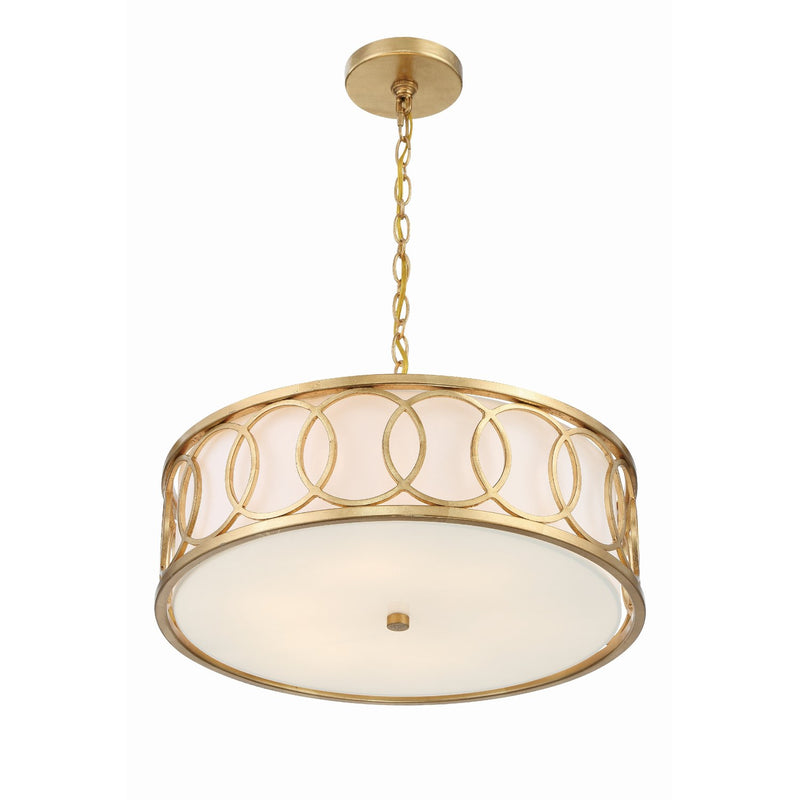 Graham 6 Light 18" Pendant in Antique Gold