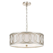 Graham 6 Light 18" Pendant in Antique Silver